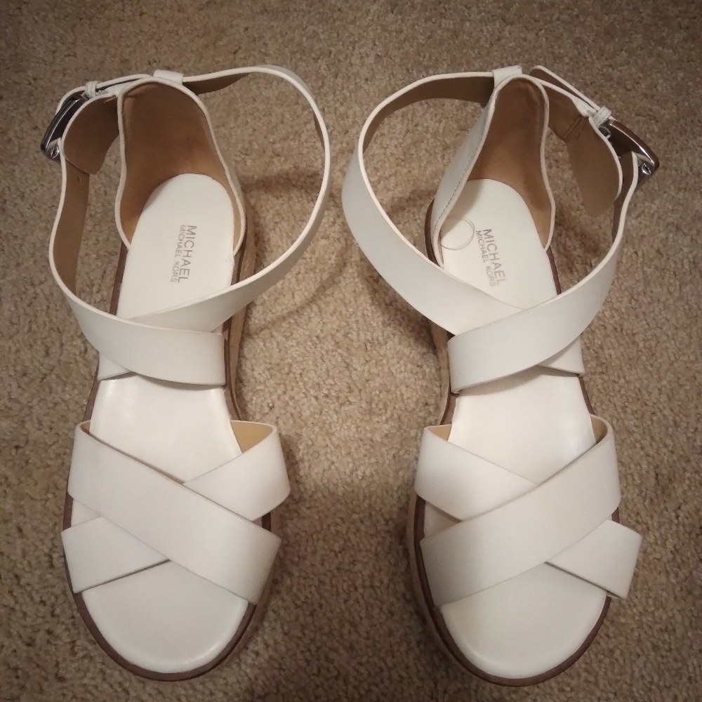 Michael Kors Cream Strappy Sandals